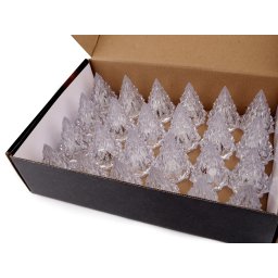 LED svítící stromeček na baterky, barva transparent