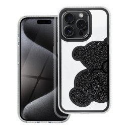 Pouzdro CASE Teddy Bear iPhone 15 - Černá