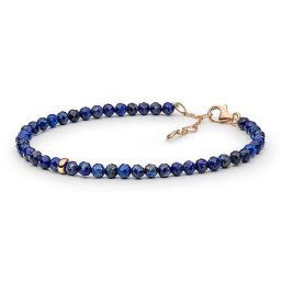 Stříbrný/pozlacený náramek Magde s pravým Lapis lazuli