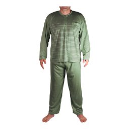 Johan pánské pyžamo s dlouhým rukávem V2003 khaki XXL
