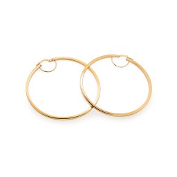 Hranaté kruhové náušnice 5,5 cm IZ30810M