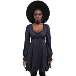 šaty dámské KILLSTAR - Morvina - Black/Grey - KSRA011628