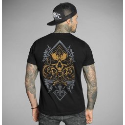 tričko pánské HYRAW - ACE OF SKULL - F24-M07