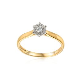 Zlatý zásnubní briliantový prsten Christina, 14K IZBR590