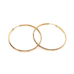 Kombinované kruhové náušnice s gravírem 5 cm IZ24838