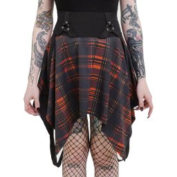 sukně dámská KILLSTAR - Amberic - Black/Orange - KSRA011409