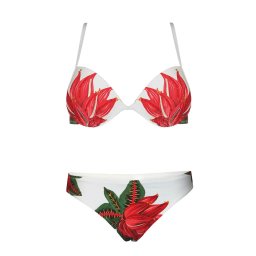 Lux Fire plavky bikiny vyztužené s kosticí S1024 bílá M