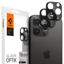 Spigen GLAStR Optik 2-Pack iPhone 14 Pro / 14 Pro Max / 15 Pro / 15 Pro Max / 16 Pro / 16 Pro Max - Black