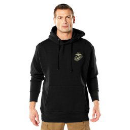 ROTHCO mikina USMC DOGS OF WAR s kapucí ČERNÁ vel.3XL