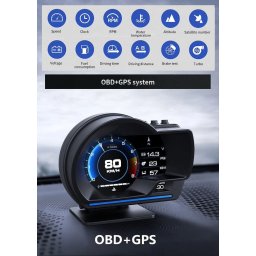 HUD Displej do auta (OBD + GPS) - Akcelerometr 9 druhů zobrazení displeje