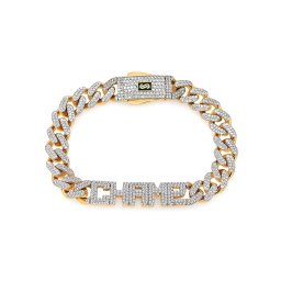 Monaco Chain bracelet Classic Pavé lock 9,5mm IZ30224N