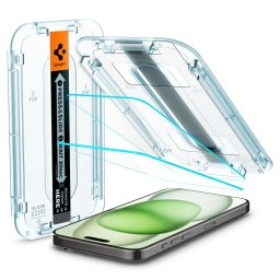 Spigen Glass tR EZ Fit 2 Pack, transparency - iPhone 15 AGL06903
