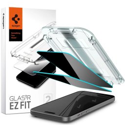 Spigen Glass tR EZ Fit Privacy 2 Pack, transparency - iPhone 15 / 16 AGL06905