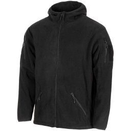 Mikina FLEECE na zip s kapucí TACTICAL ČERNÁ vel. L