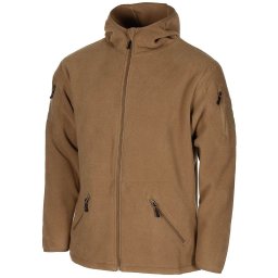Mikina FLEECE na zip s kapucí TACTICAL COYOTE vel. L