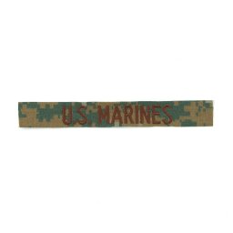 MILITARY RANGE nášivka "U.S. MARINES" hnědá nit MARPAT WOODLAND