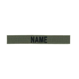 MILITARY RANGE nášivka jmenovka "NAME" černá nit OLIV