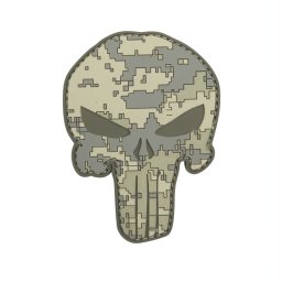 101INC nášivka PUNISHER velcro 3D plastová ACU AT-DIGITAL