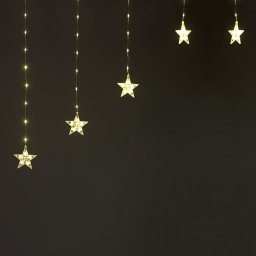 ACA Lighting Vánoční osvětlení 222 LED záclona hvězdy čiré vč. napájení prodloužitelné max 3 sady 3x1.2m 8 programů IP20 3m napájení X042221210