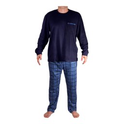 Zdenda Lux pánské pyžamo s flísem tmavě modrá 4XL
