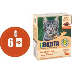 Bozita Fresh Menu kousky v omáčce s JEHNĚČÍM MULTIPACK - konzerva pro kočky 6x370 g
