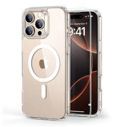 ESR Classic Hybrid Case HaloLock SET iPhone 16 Pro Max: Pouzdro a tvrzené sklo - Clear