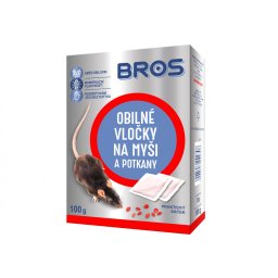 Rodenticid BROS obilné vločky na myši a potkany 5x20g 5604