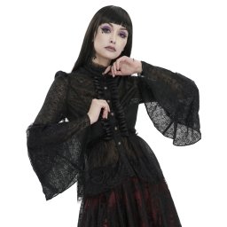košile dámská s dlouhým rukávem DEVIL FASHION - Gothic Daily - SHT099
