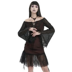 šaty dámské DEVIL FASHION - Gothic Dark Red - SKT164