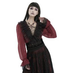 halenka dámská DEVIL FASHION - Red Gothic Daily Life - SHT09602