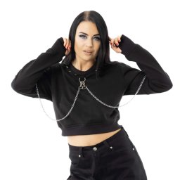 mikina dámská (top) HEARTLESS - KAIA - BLACK - POI1423