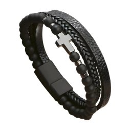 Gaira® Náramek Cross Stone 317-10, Materiál Láva hladká