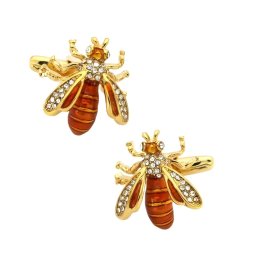 Gaira® Manžetové knoflíčky Včela 32231, Barva zlatá