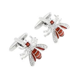 Gaira® Manžetové knoflíčky Včela 32231, Barva stříbrná