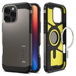 Pouzdro Spigen Tough Armor MagFit MagSafe iPhone 16 Pro Max - Gunmetal