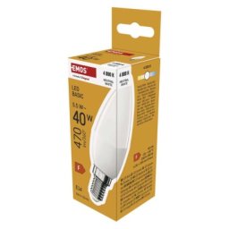 EMOS LED žárovka Basic svíčka / E14 / 5,5 W (40 W) / 470 lm