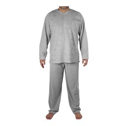 Michal froté pyžamo pánské V1512 5XL světle šedá