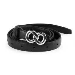 Dámský pásek šíře 13 mm, 18 mm, barva 3 (šíře 18 mm) černá stříbrná