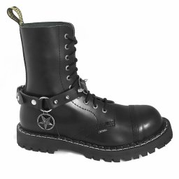 obojek (postroj na botu) Triple Baphomet Cult Boot Strap - LSF3 10