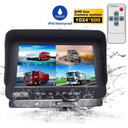 Vodotěsný monitor LCD - 10" s IP69 krytím pro 8 kamer + 128GB SD karta