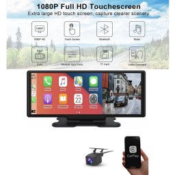 Dotykový Monitor 10" se zrcadlením obrazu + WIFI / FM / Bluetooth + 2 kamery