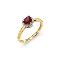 Prsten Anahi ve tvaru srdce s rodolitem 0,76 ct KU2151