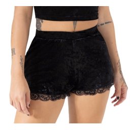 kraťasy dámské (pyžamo) KILLSTAR - Burnt - Black - KSRA011839