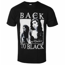tričko pánské Amy Winehouse - Back To Black - BLACK - ROCK OFF - AMYTS06MB