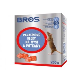 Rodenticid BROS parafínové bloky na myši a potkany 250g 5603