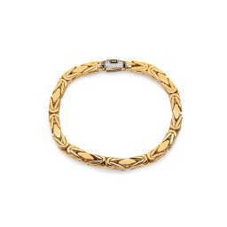Monaco Chain Rey bracelet Pavé lock 6 mm IZ31460NR