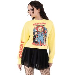 mikina dámská (top) KILLSTAR x CHUCKY - My Friends Call Me...Chucky - Yellow - KSRA011070