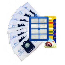 AE3T8HF Originální sáčky ELECTROLUX sBag E210 a náhradní omýv. HEPA filtr, sada 1+8ks
