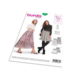 Střih Burda 6357 - Nabíraná sukně, sukně se spodničkou, tylová sukně