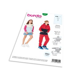 Střih Burda 9301 - Dětská mikina (2 varianty)